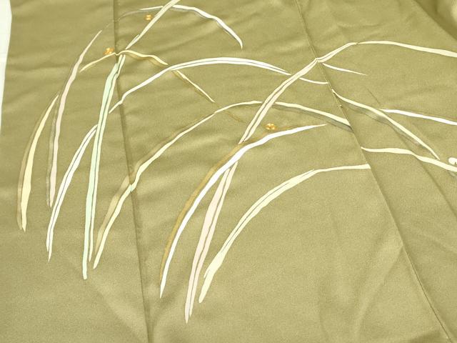 平和屋着物●訪問着 駒刺繍 芝文 金彩 正絹 逸品 DABF3630op