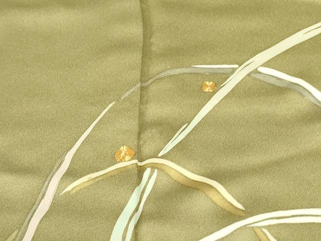 平和屋着物●訪問着 駒刺繍 芝文 金彩 正絹 逸品 DABF3630op