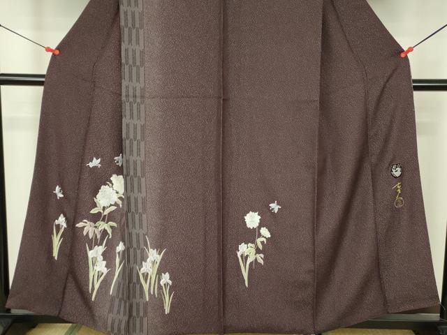 平和屋着物●染色の魔術師 染乃座・大久保玄才 そめのざ玄才 訪問着 総刺繍 舞蝶花文 やまと誂製 正絹 逸品 DABF3636op