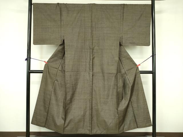 平和屋着物●男性 本場大島紬 アンサンブル 長羽織・長襦袢(袷)セット 100亀甲 総詰め 反端付き 正絹 逸品 DABF3643op