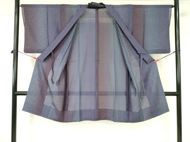 平和屋着物▽道中着 スリーシーズン 春夏秋 塵除け 草花紋紗 ロング丈 正絹 逸品 DABF3649op