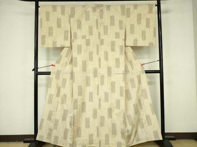 平和屋着物▽上質な紬 単衣 変わり間道 正絹 逸品 DABF3668op