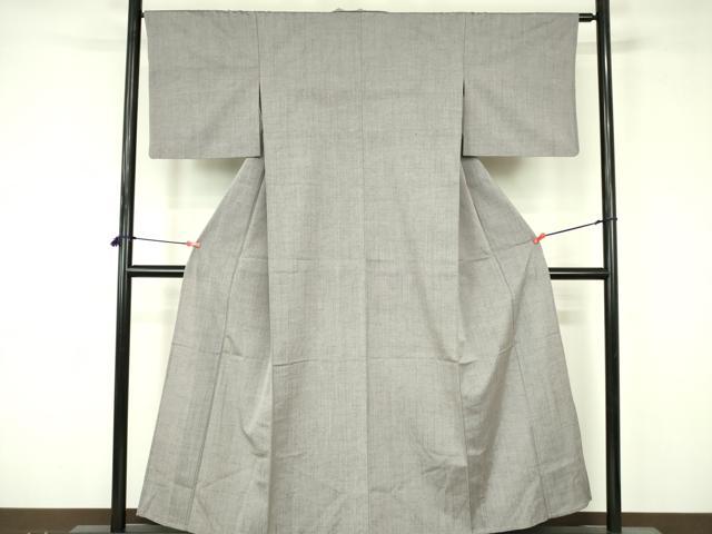 平和屋着物▽上質な紬 単衣 間道 正絹 逸品 DABF3672op