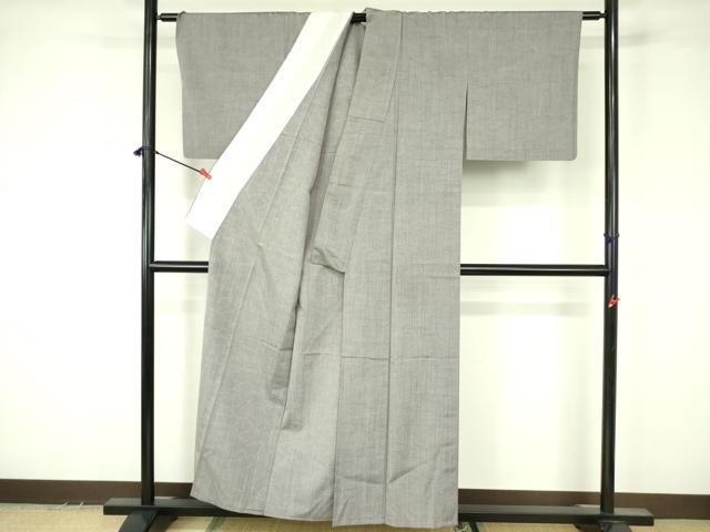 平和屋着物▽上質な紬 単衣 間道 正絹 逸品 DABF3672op