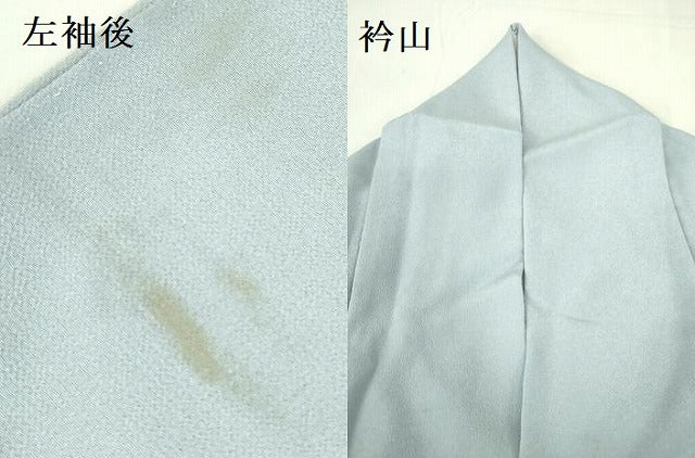 平和屋着物▽色無地 単衣 秘色色 鬼しぼ縮緬 さんび謹製 洗える着物 DABF3675op