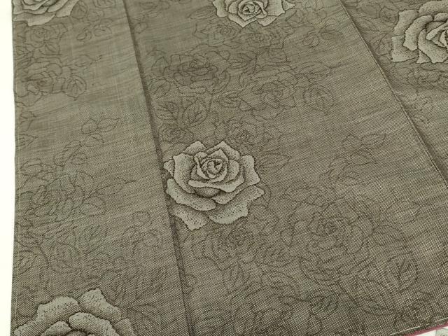 平和屋着物●本場大島紬 9マルキ 薔薇 バラ そごう百貨店扱い ロング丈 正絹 逸品 未使用 DABF3682op