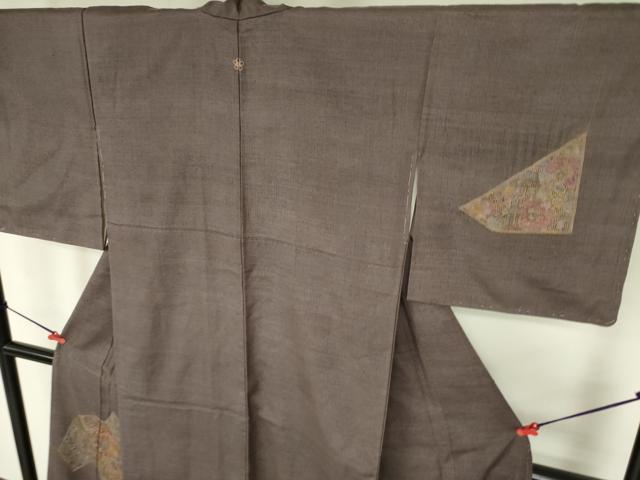 平和屋着物●中国三大刺繍 スワトウ刺繍 汕頭刺繍 総刺繍 訪問着 紬地 幾何学鳳凰花文 正絹 逸品 DABF3687op