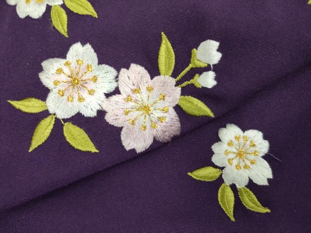平和屋着物●女性 行灯袴 総刺繍 舞桜 金糸 洗える着物 DABF3691op