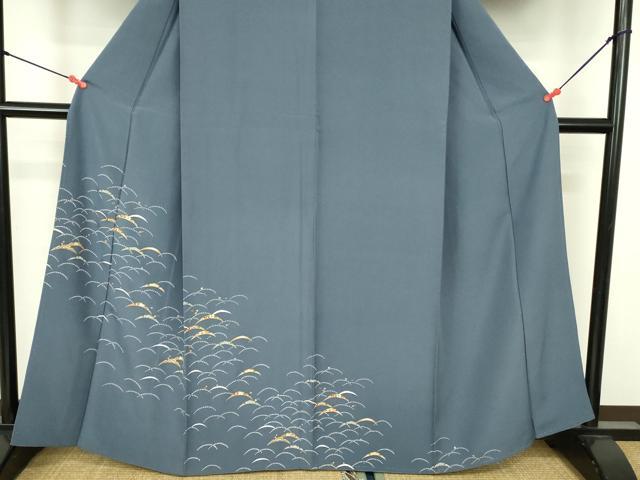 平和屋着物●訪問着 雪芝花文 金彩 正絹 逸品 DABF3696op