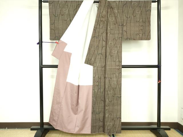 平和屋着物●本場大島紬 7マルキ 唐草文 正絹 逸品 DABF3697op