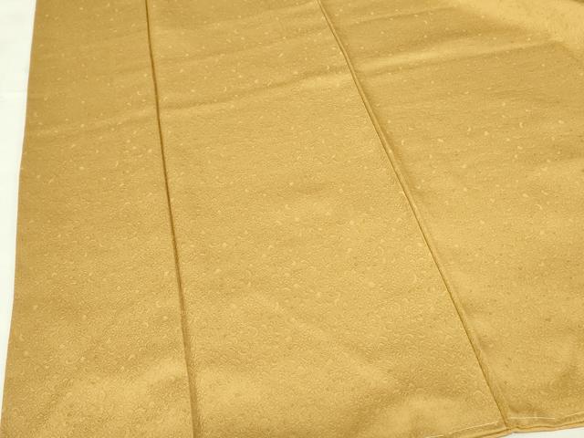 平和屋着物●螺鈿作家 甲斐泰造監修 色無地 花唐草地紋 飴色 正絹 逸品 未使用 DABF3700op