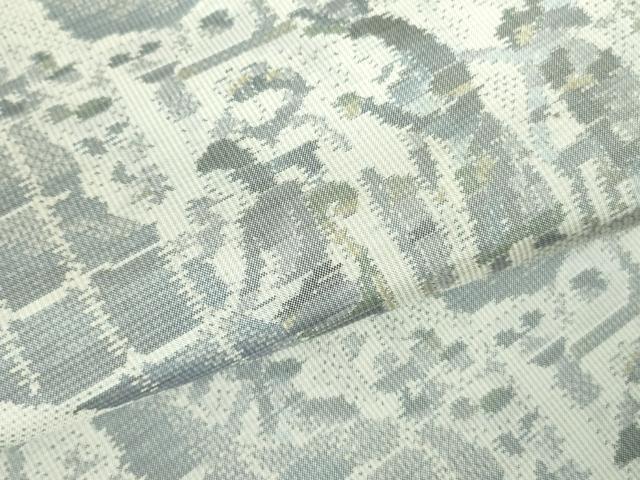 平和屋着物●本場大島紬 白大島 総絣 古代エジプト文様 正絹 逸品 DABF3715op