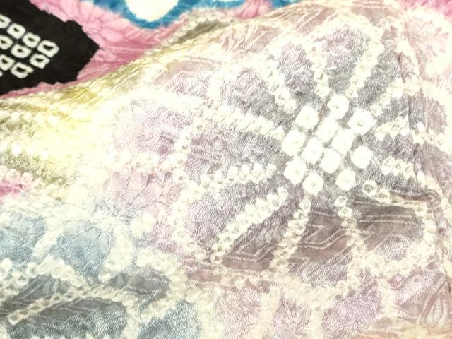 平和屋着物●豪華振袖 総絞り 牡丹 草花 正絹 逸品 DABF3718op