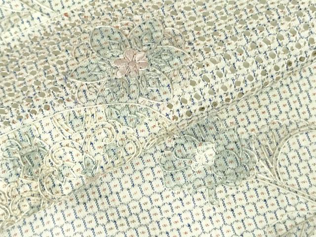 平和屋着物●中国三大刺繍 スワトウ刺繍 汕頭刺繍 総刺繍 訪問着 本場大島紬 総詰め 100亀甲 花霞文 やまと誂製 正絹 逸品 DABF3724op