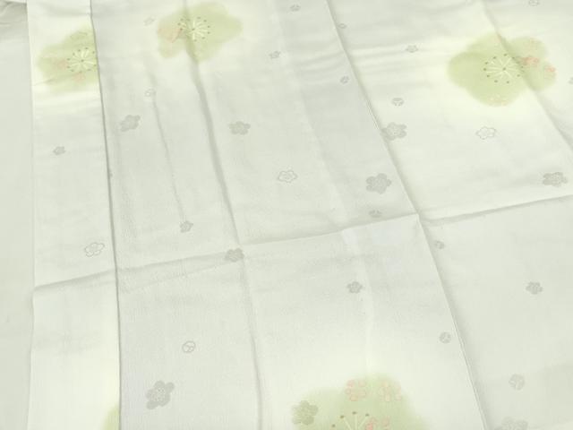 平和屋着物●長襦袢 無双仕立て 作家物 舞梅 暈し染め 金彩 正絹 逸品 DABF3735op