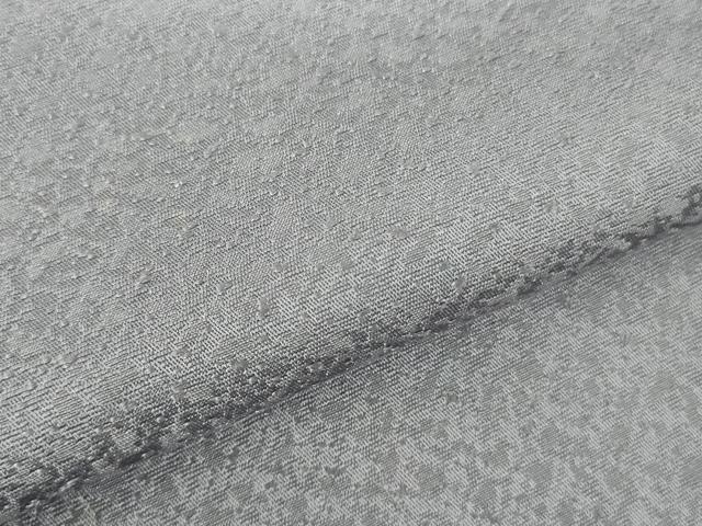 平和屋着物▼上質な色無地 霞地紋 薄鼠色 正絹 逸品 DABF3753op