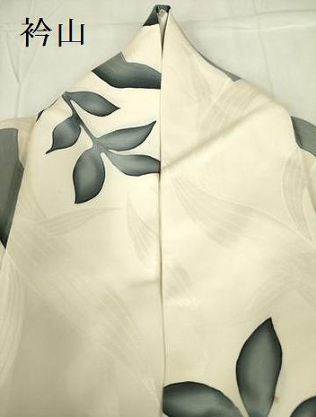 平和屋着物▼上質な小紋 地紋起こし 草葉文 正絹 逸品 DABF3775op