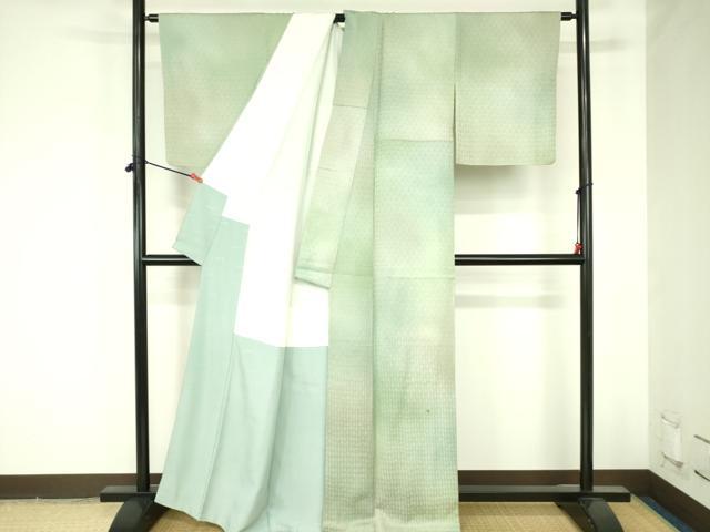 平和屋着物▼上質な小紋 松本幸四郎好み 抽象文様 暈し染め 正絹 逸品 DABF3785op