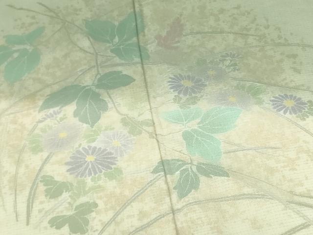 平和屋着物▽訪問着 無双 紗袷 紗×絽 草花 暈し染め 正絹 逸品 DABF3787op