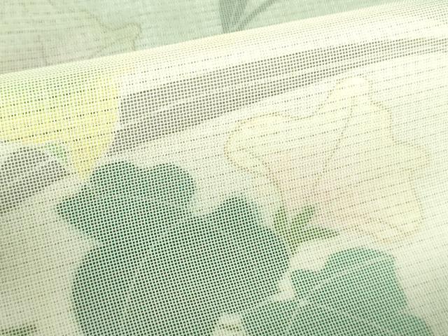 平和屋着物▽訪問着 無双 紗袷 紗×絽 草花 暈し染め 正絹 逸品 DABF3787op