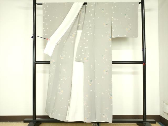平和屋着物▽上質な小紋 単衣 舞桜 金彩 正絹 逸品 DABF3791op