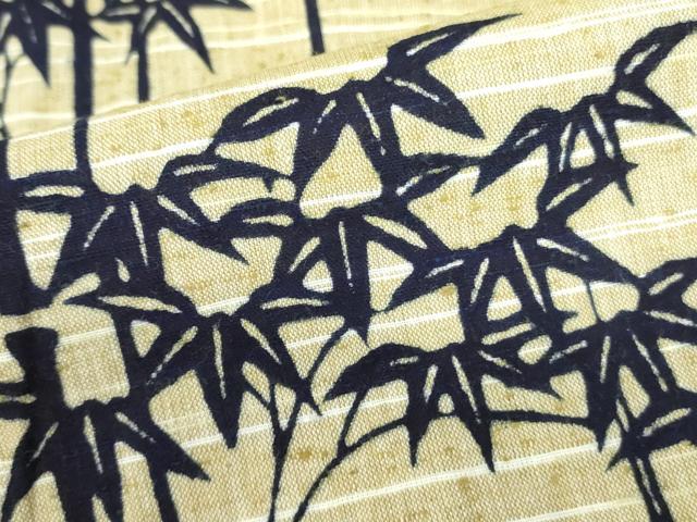 平和屋着物∴夏物 浴衣 注染 笹竹文 綿 逸品 DABF3795op
