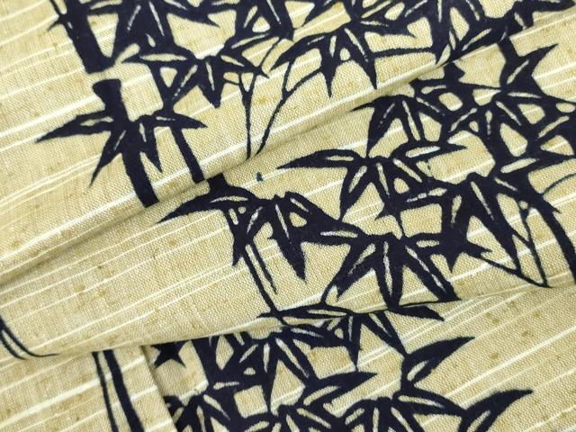 平和屋着物∴夏物 浴衣 注染 笹竹文 綿 逸品 DABF3795op