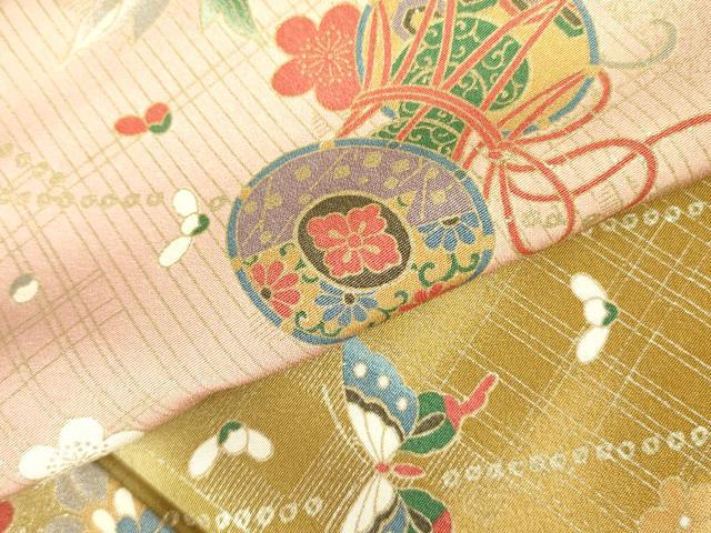 平和屋着物●訪問着 舞蝶花鼓文 暈し染め 金彩 正絹 逸品 DABF3997op