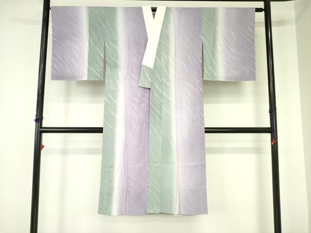 平和屋着物●長襦袢 無双仕立て 斜縞地紋 暈し染め やまと誂製 正絹 逸品 未使用 DABF3999op