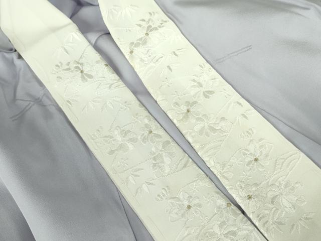 平和屋着物●長襦袢 無双仕立て 花簪 半衿刺繍 正絹 逸品 DABF4000op