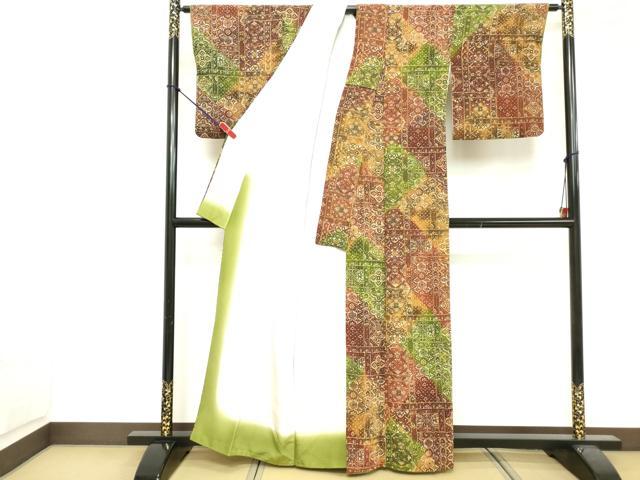 平和屋着物■上質な小紋 吉祥花文 正絹 逸品 DABF4090cd