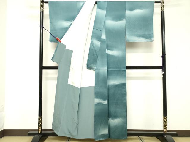 平和屋着物■上質な小紋 霞文 暈し染め 正絹 逸品 DABF4122cd