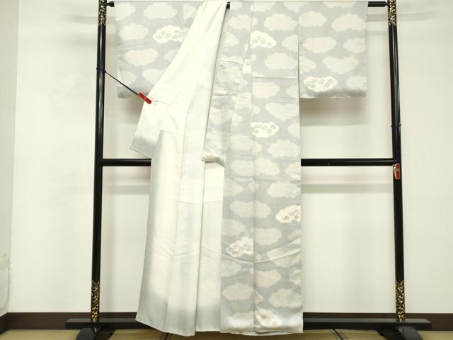 平和屋着物■上質な小紋 雲取り花文 正絹 逸品 DABF4141cd