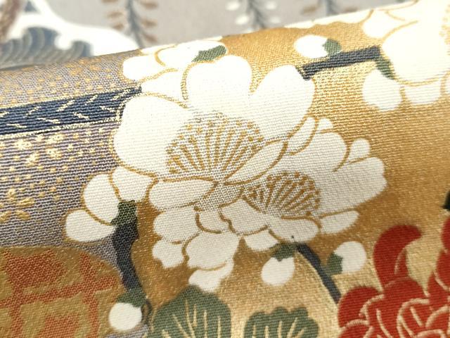 平和屋着物■豪華黒留袖 草花文 金彩 正絹 逸品 DABF4146cd