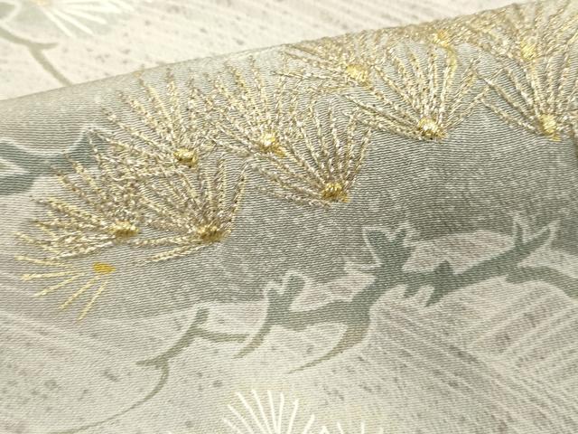 平和屋着物■豪華黒留袖 刺繍 枝松文 暈し染め 金彩 正絹 逸品 DABF4149cd