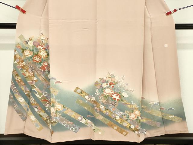 平和屋着物■豪華色留袖 駒刺繍 花車文 暈し染め 金彩 正絹 逸品 DABF4216cd