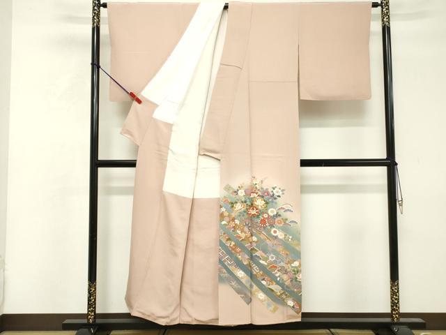 平和屋着物■豪華色留袖 駒刺繍 花車文 暈し染め 金彩 正絹 逸品 DABF4216cd