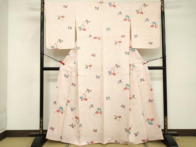 平和屋着物■上質な小紋 舞蝶文 金彩 正絹 逸品 DABF4254cd