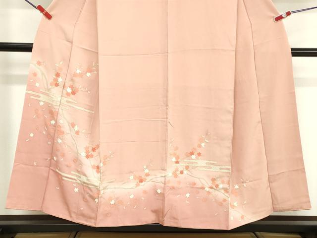 平和屋着物■訪問着 エ霞花文 暈し染め 金彩 正絹 逸品 DABF4255cd