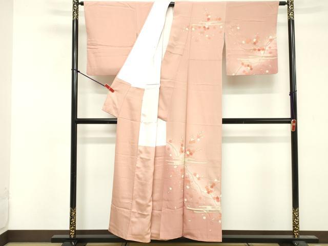 平和屋着物■訪問着 エ霞花文 暈し染め 金彩 正絹 逸品 DABF4255cd