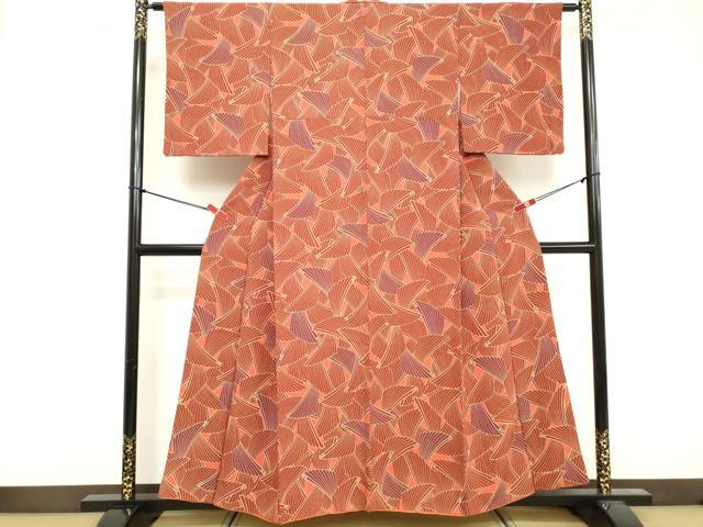 平和屋着物■上質な小紋 抽象文様 正絹 逸品 DABF4311cd