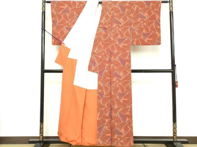平和屋着物■上質な小紋 抽象文様 正絹 逸品 DABF4311cd