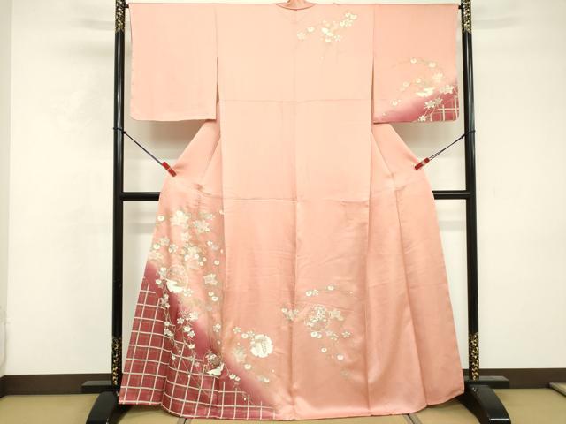 平和屋着物■訪問着 雪輪花文 暈し染め 金彩 正絹 逸品 DABF4315cd