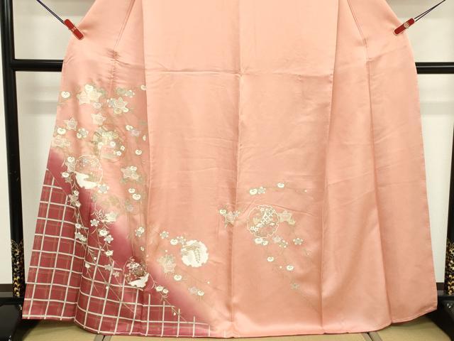 平和屋着物■訪問着 雪輪花文 暈し染め 金彩 正絹 逸品 DABF4315cd