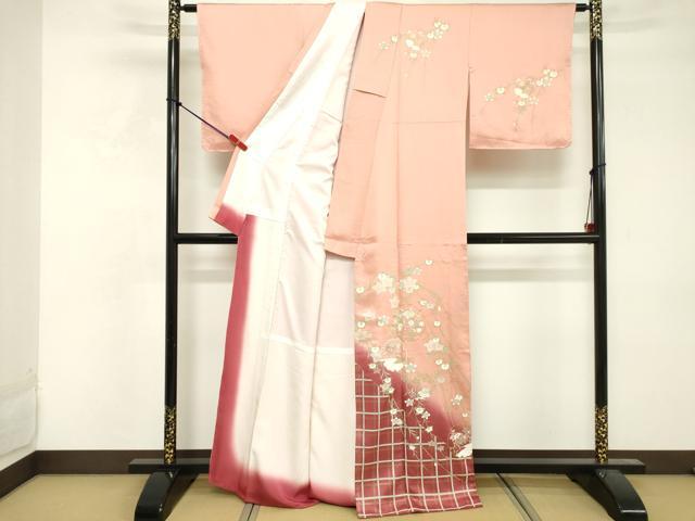平和屋着物■訪問着 雪輪花文 暈し染め 金彩 正絹 逸品 DABF4315cd