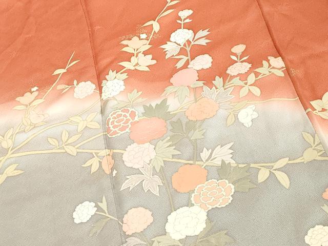 平和屋着物■訪問着 枝花文 暈し染め 金彩 正絹 逸品 DABF4322cd