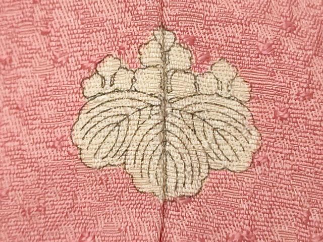 平和屋着物■上質な色無地 鴇色 正絹 逸品 DABF4324cd
