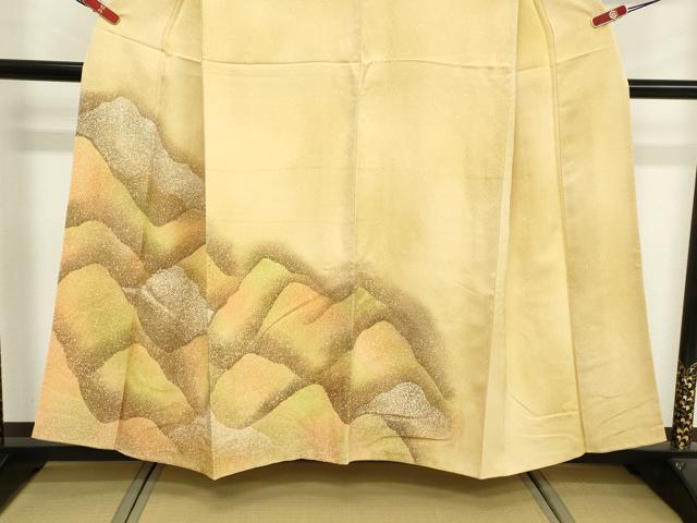 平和屋着物■訪問着 重ね山風景文 暈し染め 正絹 逸品 DABF4326cd
