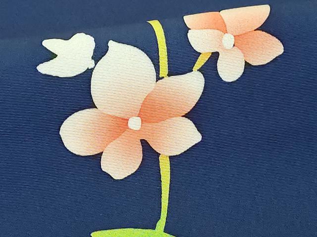 平和屋着物■上質な小紋 草花文 正絹 逸品 DABF4327cd