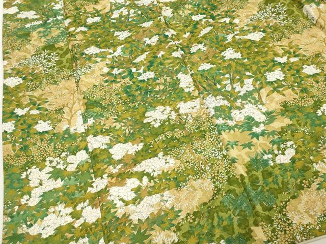 平和屋着物■小紋 手描き 草花文 洗える着物 DABF4413cd